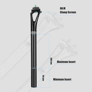 Lexon Carbon Seatpost 27.2mm / 31.6mm 400mm 5mm Offset UD Carbon Fiber Ultralight 205g Titanium Bolt