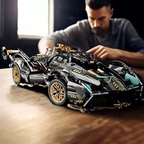 1:14 Scale Building Block Sports Car Model, Sports Car Model Building Block Kit, Racing Moc Building