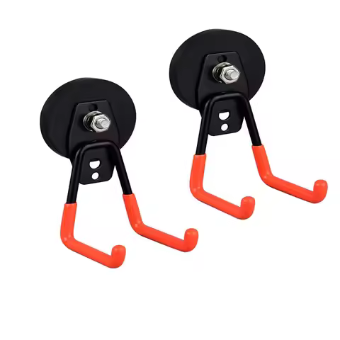 2PCS Strong Magnetic Hook Heavy Duty Strong Magnet Skateboard Hook Non-slip Bike Hook Storage Ladder