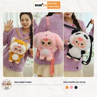 Baby three backpack 1000% baby three teddy bear bag 1000% wide zipper compartment made of high quali