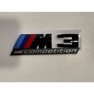 BMW X3 M Competition Emblem Logo wording metal gloss black | BMW X3M Competition Emblem Logo