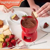 【Biho】3piece Candy Fondue Fork Set Compact And Lightweight For DIY Chocolates Multifunctional Stainless Silver+3pcs
