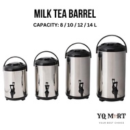 8/10/12/14L Stainless Steel Milk Tea Barrel / Water Dispenser