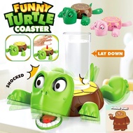 LSsimpleCuteStore 3D Printed Quirky Turtle Coaster Panicked Turtle Insulated Coaster Ornament