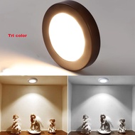 LED Downlight Mini Surface Mounted Spotlight Tri Color 220V 240V 3W 5W 7W Panel Light Ultra thin Indoor Lighting Home Kitchen Cabinet Lamp