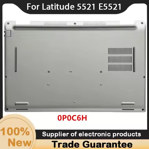 New For Kailxuling Latitude 5521 E5521 Laptop Bottom Base Case Cover 0P0C6H P0C6H Silver