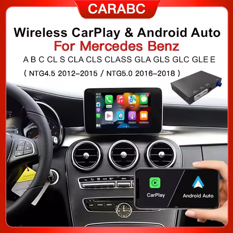 CARABC Wireless Carplay Android Auto Module for Mercedes Benz NTG4.5 NTG5.0 System Compatible with C