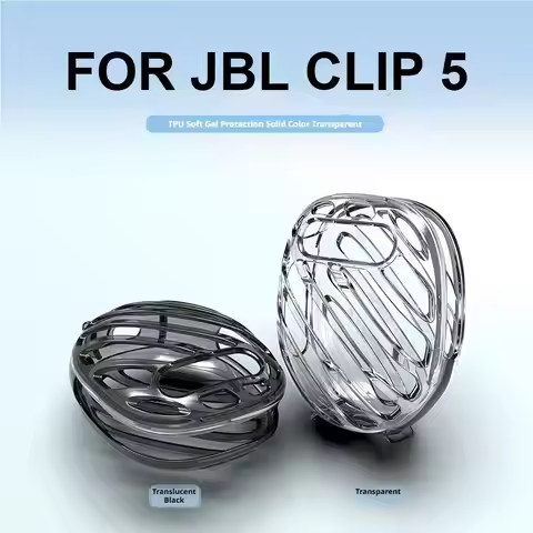 Transparent Protective Case For JBL Clip 5 Silicone Cover Anti-Scratch Sleeve Upright Stand Design P