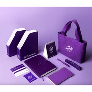 [LIMITED] Official Coffee Bean Korea 2022 Planner Set (Weekly Diary + mini bag + index sticker + mini calendar +weekly scheduler + pen + 2 file organizers) in Purple / Light Purple