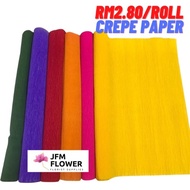 (RM2.80/roll) 50*250cm Crepe Color paper/Crepe For Making Flowers/ Color Crepe paper/Crepe paper roll