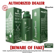 AQUAFLASK 32oz AMSTERDAM ( Metropolis Edition Collection ) Aqua Flask Wide Mouth with Flip Cap Spout Lid Flexible Cap Vacuum Insulated Stainless Steel Drinking Water Bottle Bottles or Tumbler Tumblers Authentic - 1 Bottle