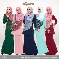 Ayanna Baju Kurung Beads &amp; Lace Dewasa Sedondon Misha - Dark Blue/Dusty Pink/Maroon/Turquoise/Emerald Green (Size 32-55)