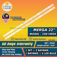 32D1000X MEGRA 32" LED TV BACKLIGHT(LAMPU TV) MEGRA 32 INCH LED TV 32D1000