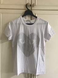 S 女裝 銀心 印 play CGD T-shirt  川久保玲