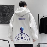 【M-8XL Hoodies】Men Oversized Hoodie Loose Japanese anime Doraemon Print Couple Hoodies