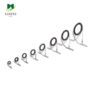 ALANFY Fishing Rod Guides Tips Wire Loop Fishing Accessories Two-foot guide Ring 8 Size Stainless St