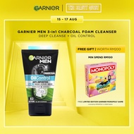 Garnier Men Oil Control Black Charcoal 3in1 Face Wash 100ml