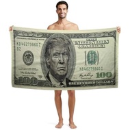 $100 Bill Beach Towel for Kids & Adults – Custom Name or Face Options – Funny Money Beach Towel, Sup