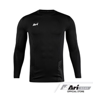 ARI COMPACT FIT LONG SLEEVE - BLACK/WHITE เสื้อรัดกล้ามเนื้อ อาริ คอมแพค ฟิต แขนยาว สีดำ
