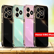 For Honor X5CPlus X5C Plus 2025 Phone Case Solid Color Simple Casing HonorX5CPlus HonorX5C Plated Fr