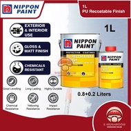 1L Nippon Paint PU Recoatable Finish Gloss / Soft Matt (Clear)
