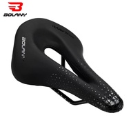 BOLANY MTB Bicycle Saddle Road Bike Seating Cushion Silicone filled PU Leather Surface Shockproof Gravel Seat Cycling Pa