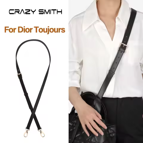 CRAZYSMITH Genuine Leather Bag Strap for Dior Toujours Bag Shoulder Straps Adjustable Crossbody Hand