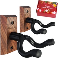 Penyangkut Gitar Dinding 2 Unit, Penyangkut Gitar Kayu Walnut Hitam, Penyangkut Gitar Dinding Berben