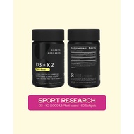 Sports Research Vitamin D3 + K2 2500IU | 5000IU | 10000IU + 100mcg K2 Vegan ORI US