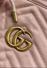 Gucci GG Marmont 迷你水桶包 超靚粉紅色 Bucket Bag Mini Light Pink 水桶袋 100% 真品 authentic real Fullset 送禮自用都靚 約8
