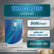 Sim thaga70n choose number - vinaphone 5G SIM, 5GB/day high speed immediately, next months to top up