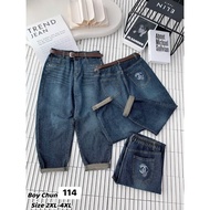 WOMEN THAO MINHON's big size baggy jeans, baggy jeans with 9 4-way stretch socks (M114) 60-100kg