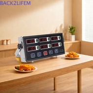 BACK2LIFEM Commercial Kitchen Timer, 4/6/8 Channels LED Digital Screen Fried Chicken Timer, Durable 