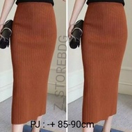(COD) All INDONESIA // Knitting Skirt // KNITTED SPAN Skirt