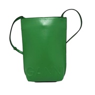 green Ganni Shoulder Bag Purse mini leather Direct from Japan Secondhand