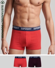 Superdry Organic Cotton Trunk Multi Double Pack - Burgundy/Red