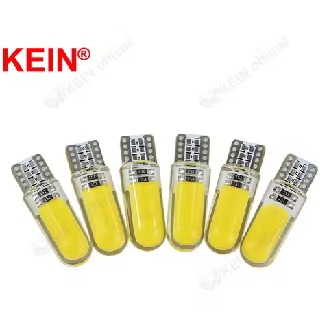 W5w t10 led Bulb KEIN 10PCS Silicone W5W Bulb T10 Led COB Car Reading Light Door Interior Indicator 