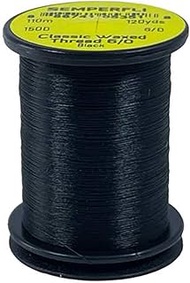 TIEMCO C-Waxed Thread 332.8 ft (110 m) 6/0 Black