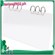 Loose Leaf A6 Binder 6-Ring Clear Acrylic Binder Notebook Cover A6 Planner Budget Binder Folders  Su