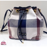 PRE ORDER NEW AUTHENTIC BLUE LABEL CRESTBRIDGE JAPAN CHECK CANVAS BUCKET CROSSBODY BAG NEW MULTI COLOR