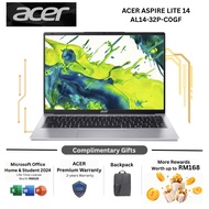 ACER Aspire Lite 14 AL14-32P-C0GF 14" WUXGA Laptop Pure Silver N150 8GB 512GB SSD Intel W11 HS+M365