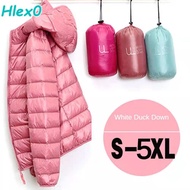 White Duck Down Jacket Outerwear Attached Inner Pocket Hooded Jacket Womens Clothing High Quality White Duck Down Ultra Thin Down Jacket High Fluffiness COAT