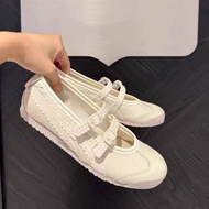 Original tiger shoes in stock MEXICO 66 TGRS cream white womens ballet style fashionable comfortable