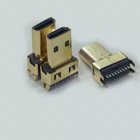 20PCS/Lot Micro HDMI Male Jack Plug Connector 19PIN 19P Splint D-Type Gold-Plated