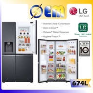 674L LG Inverter Fridge Peti Sejuk | Side by Side Door