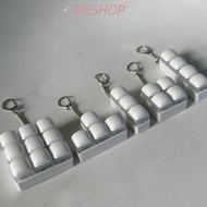 MESHOPMY Fidget Keychain, DIY Keyboard Keys Button Finger Keyboard Cap,  3/4/9Keys Relief Stress Key
