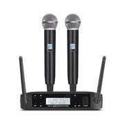 Dual Channel Wireless Microphone System UHF Handheld  Cordless GLXD4 Vocal Mic