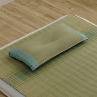 日本池彥IKEHIKO 日本製天然無染藺草除臭蝶型枕頭30×50CM-藍款