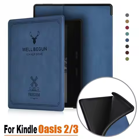 For Amazon Kindle Oasis 2/3 Smart Cover PU Leather 7 inch E-book Reader Folio Case Protective Shell 