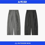 [MELSIGN] Asymmetrical Panel Trousers Wide Leg Pants for Men